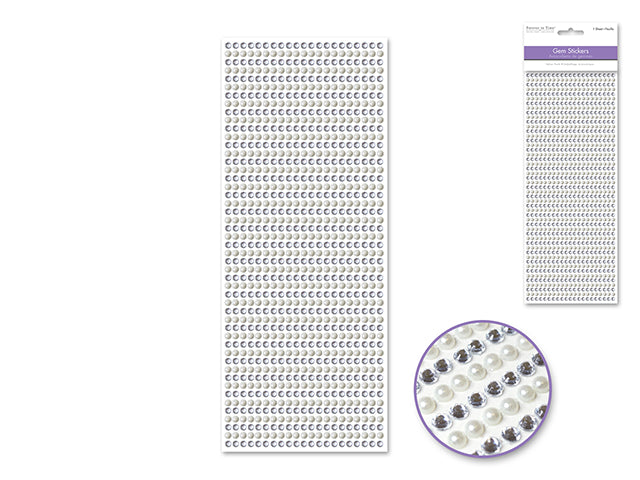 4mm Gem Lines Paper Craft Sticker: 1029pc Value-Pack in Pearl