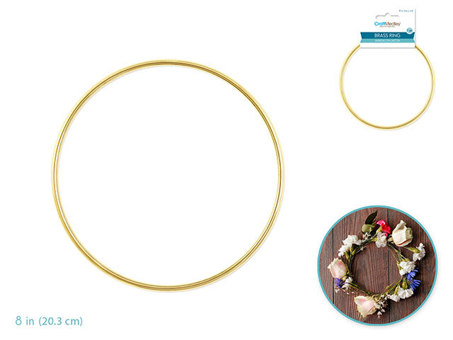 8" Round Brass Rings