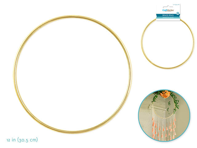 12" Round Brass Rings