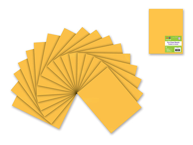 2mm Bulk Barcoded Foam Sheet: 9"x12" in Golden Yellow