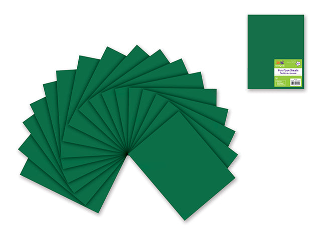 2mm Bulk Barcoded Foam Sheet: 9"x12" in Hunter Green