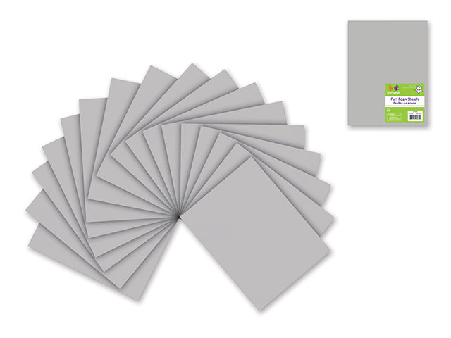 9"x12" Bulk 2mm Barcoded Fun Foam Sheet in Grey Silver