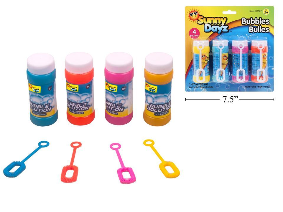 Sunny Dayz 4pk 50ml/1.7oz. Bubbles w/Wands