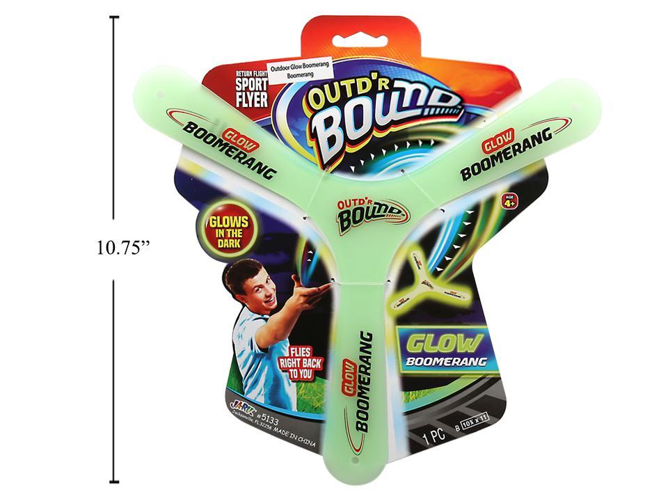 Outdoor Glow Boomerang, 10'' x11''