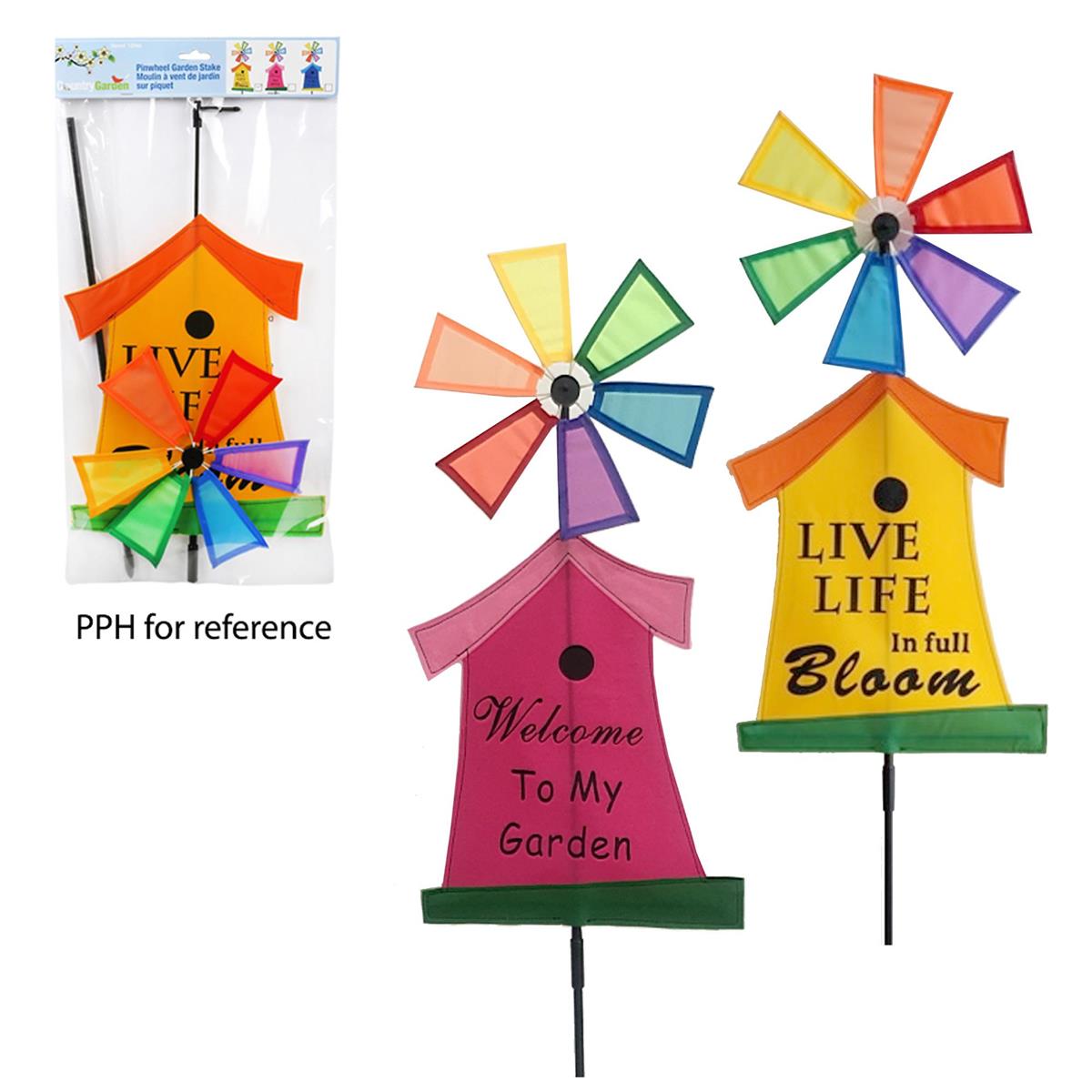 41.25" Home Sweet Home Birdhouse Pinwheel Garden Stake