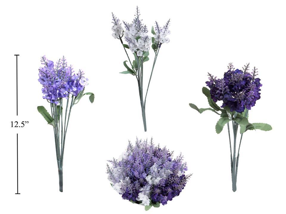 12.5"L 10 Stem Artificial Long Stem Lavender