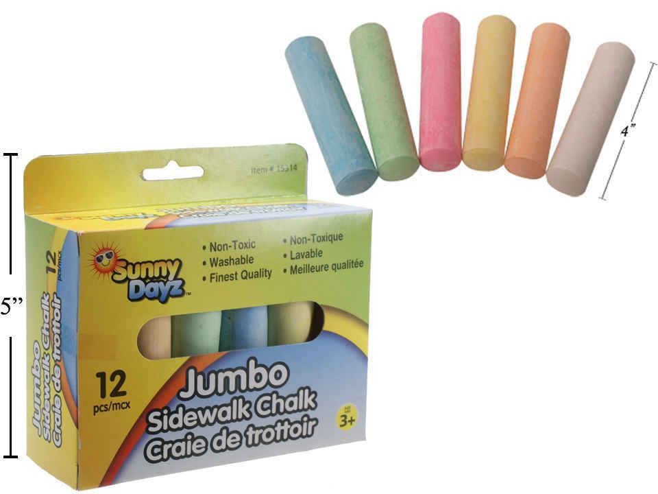 Sunny Dayz 12ct. Boxed Jumbo Sidewalk Chalk