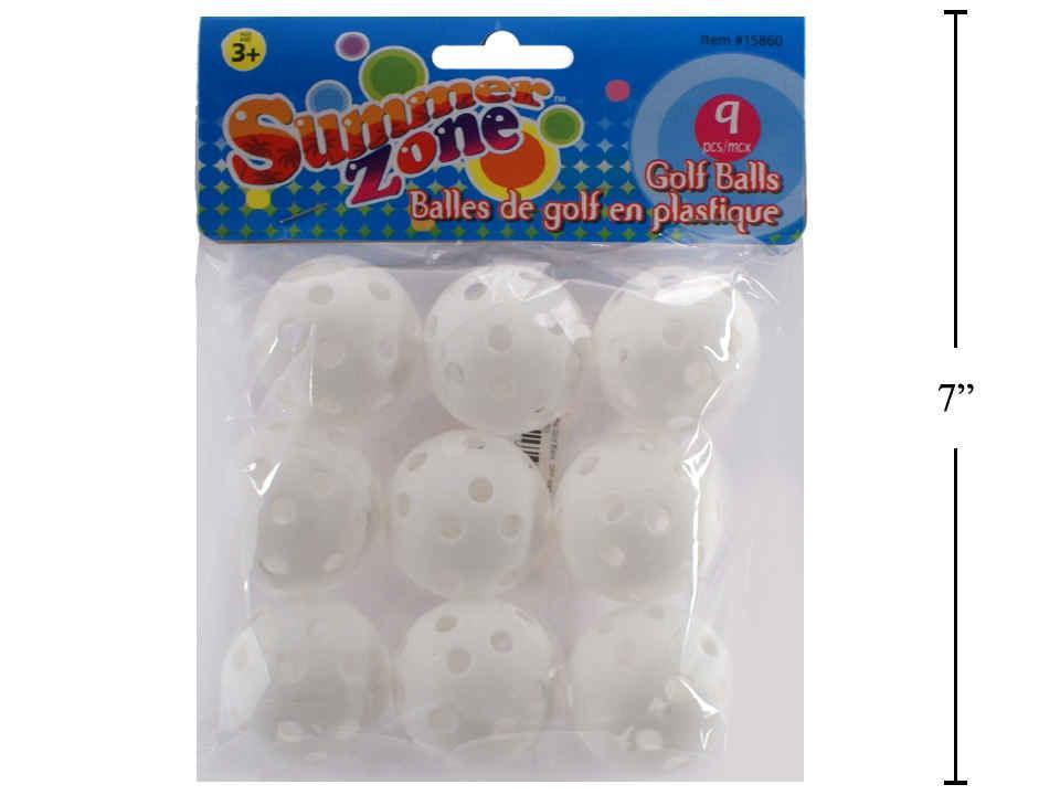 Summer Zone 9pk White Practice Golf Balls