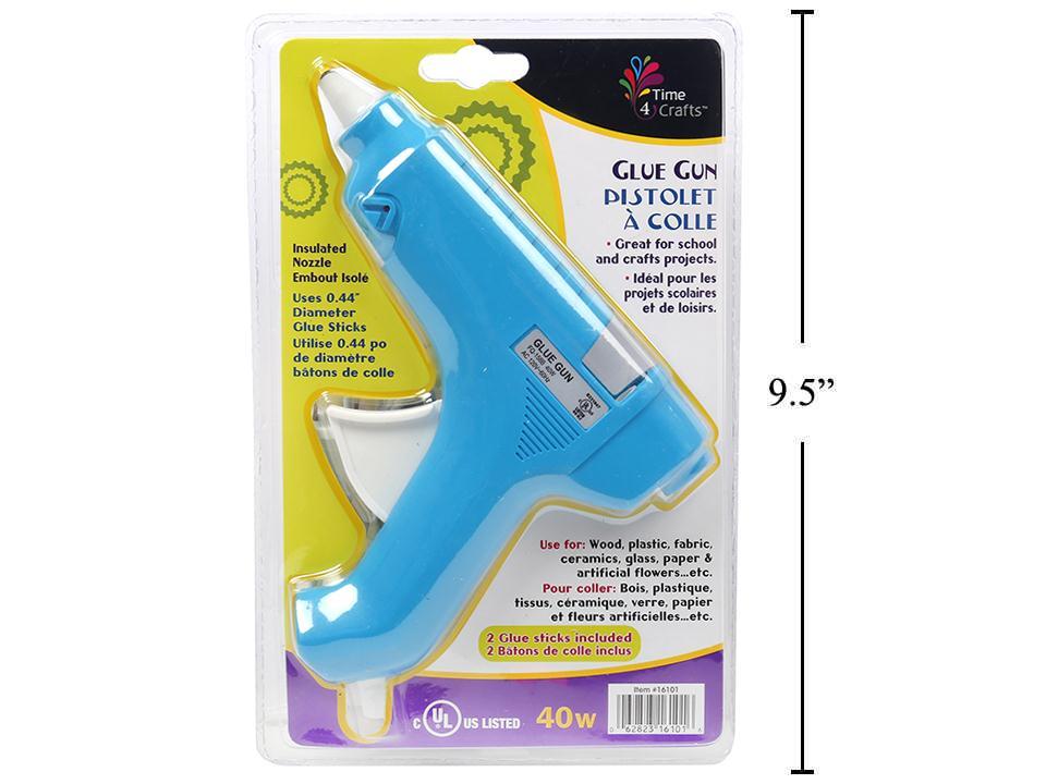 Time 4 Crafts 40-Watt Glue Gun, Includes 2 Glue Sticks, cULus Tested