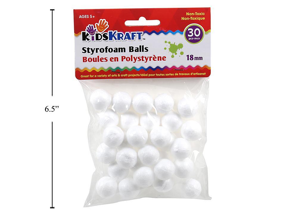KD.Kr. 30-Piece 18mm Styrofoam Ball Set