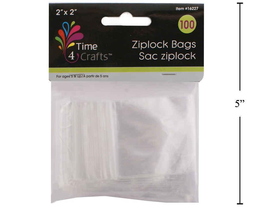 Time 4 Crafts 100-Piece Ziplock Bag Set, Size: 2" x 2"