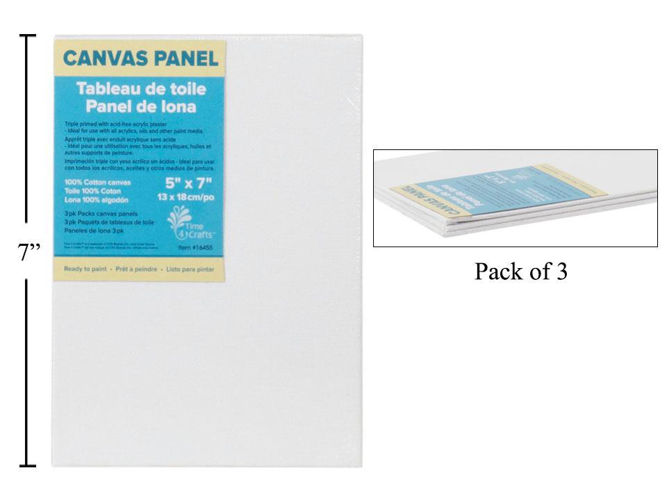 T4C 5" x 7" 3-Pack Canvas Panels