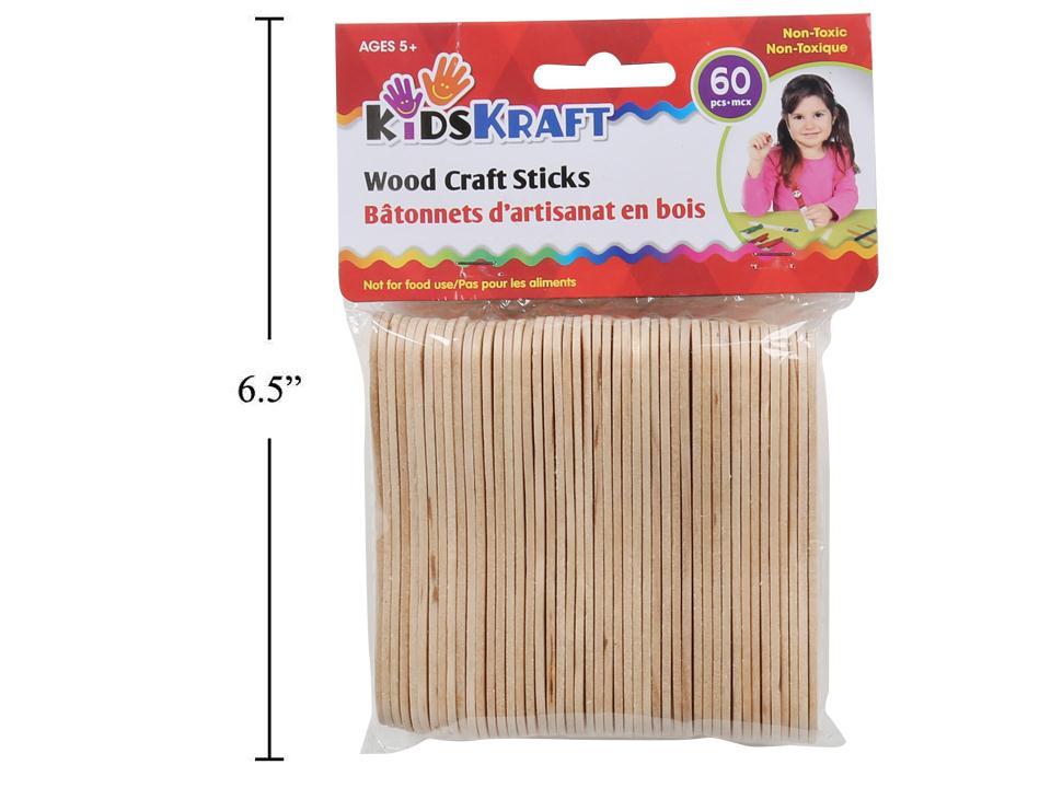KD.Kr. 60-Piece Wood Craft Sticks