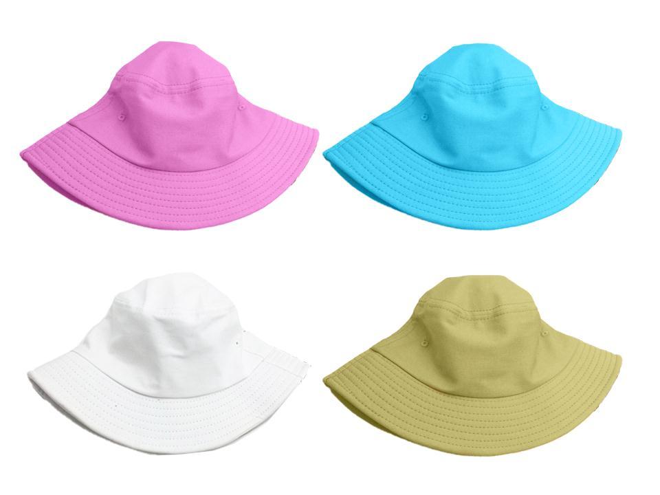 Youth Solid Colour Bucket Hat, 4asst., j-hook w/cht
