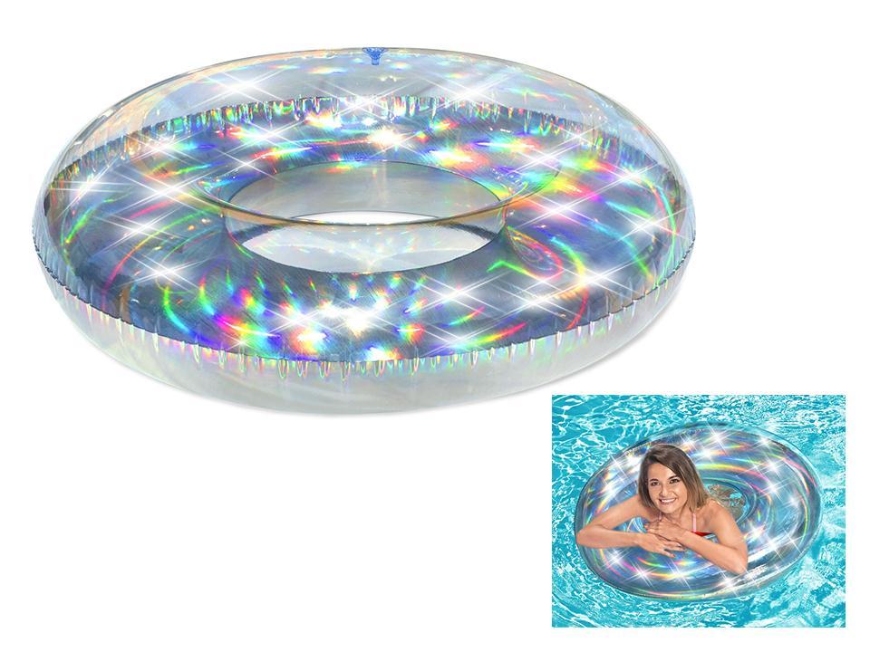 37"Dia. Inflatable Iridiscent Swim Ring