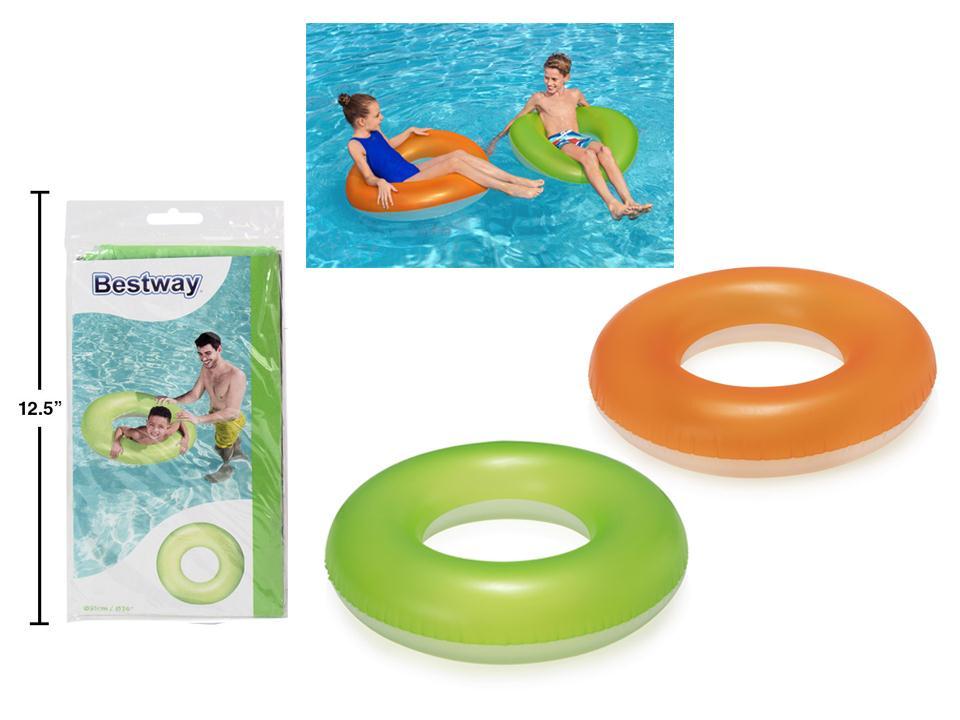 36"Dia. Inflatable Frosted Neon Swim Ring