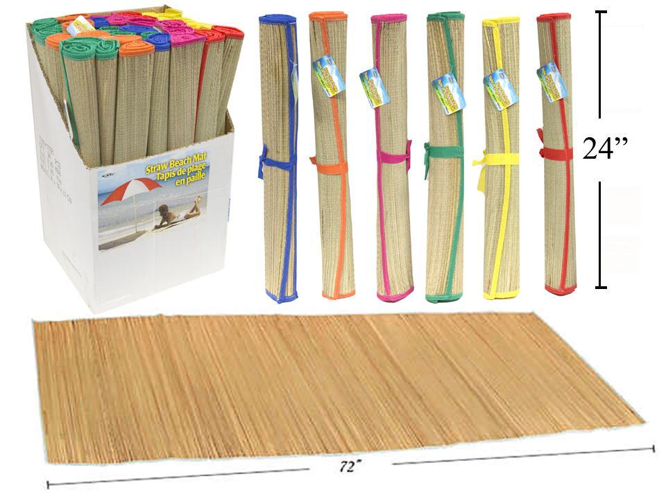 24"x71" Straw Beach Mat