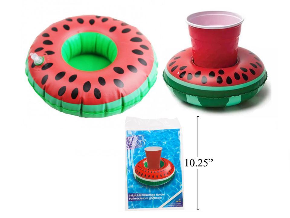 Pool Party Inflatable 8" Watermelon Beverage Holder