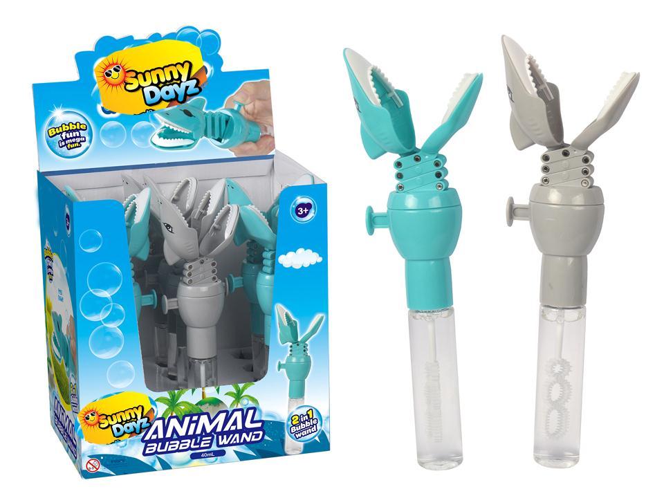 Sunny Days Shark Bubble Wand w/ 40ml Bubbles