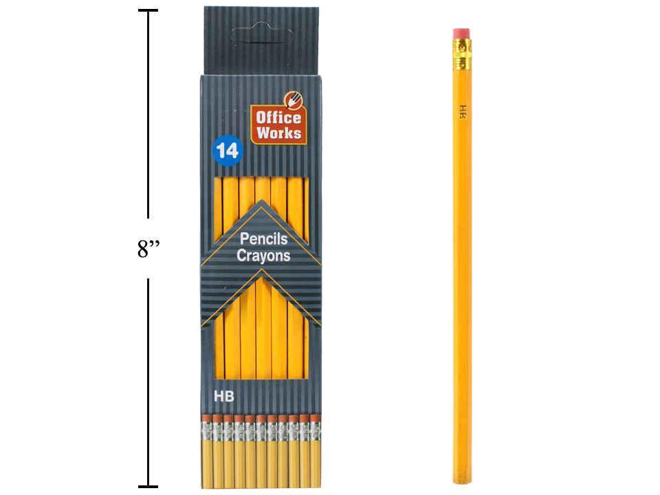 O.Wks. 14-Piece HB Pencil Set with Eraser