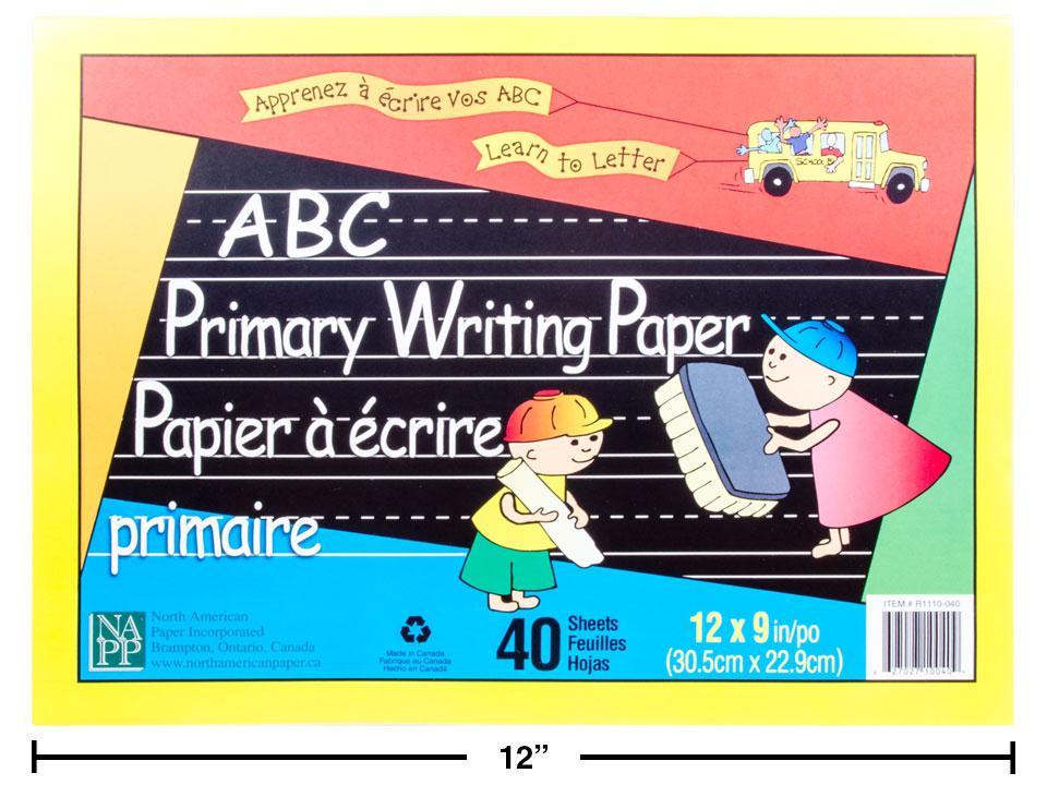 40-Sheet 9" x 12" ABC Guideline Ruled Bulk