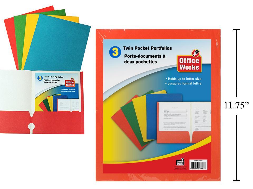 O.WKs. 3-Piece Twin Pocket Portfolio