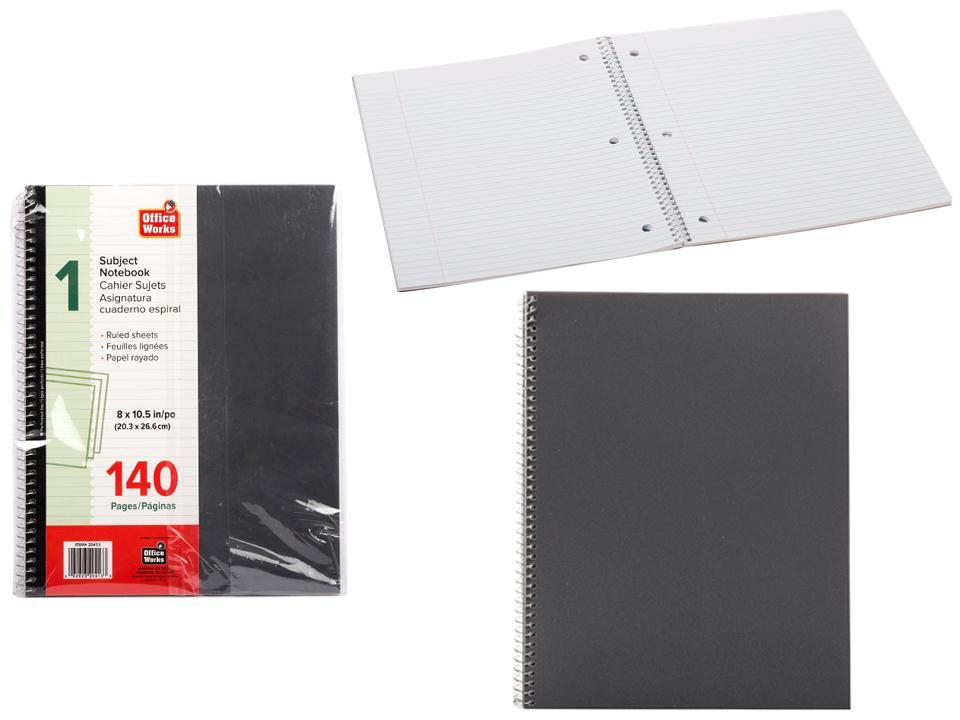 O.WKs. 8 x 10.5 Inch, 140 Pages PP Cover Notebook in 2 Colors