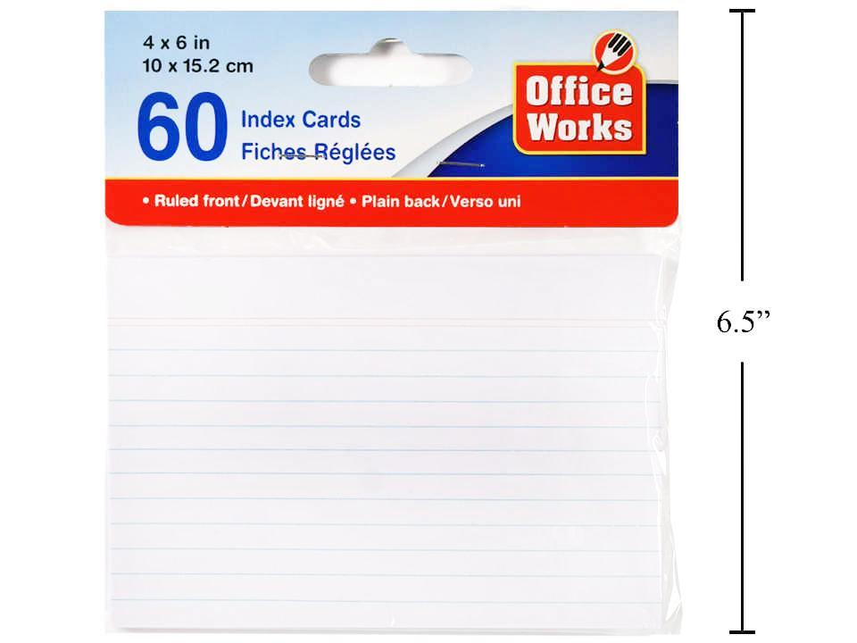 O.WKs. 60-Piece 4"x6" Index Cards, Pbh (SY97647)