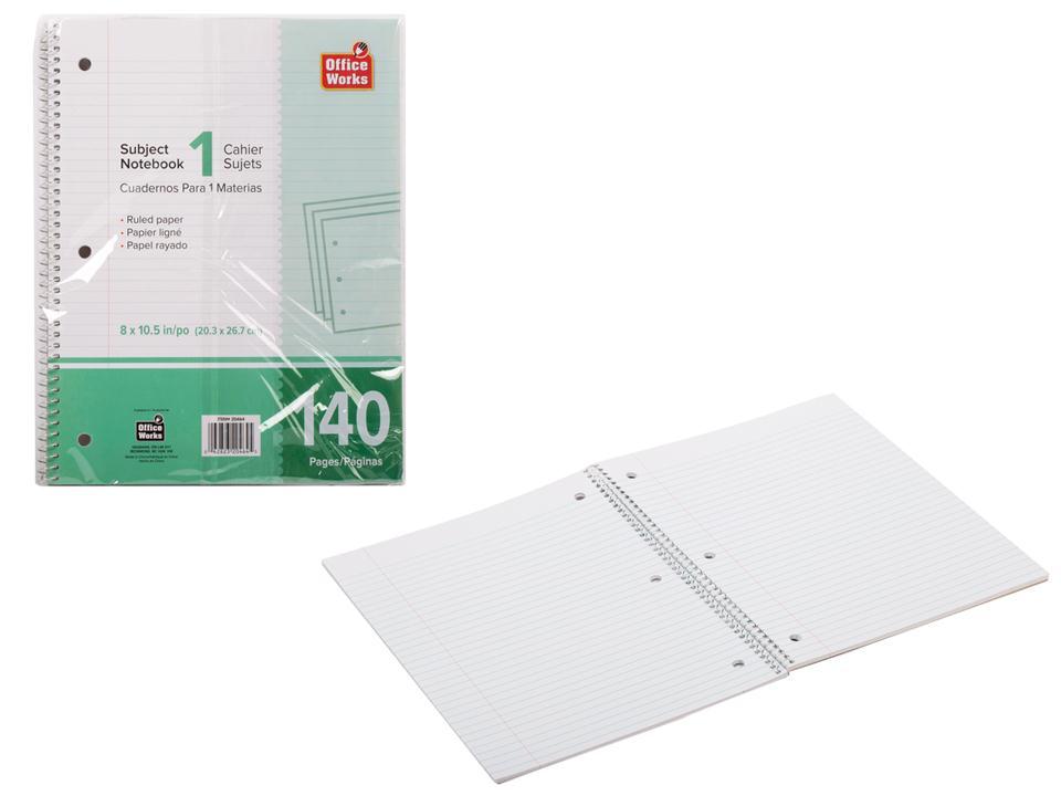 O.WKs. 140-P 8x10.5" Coil Notebook
