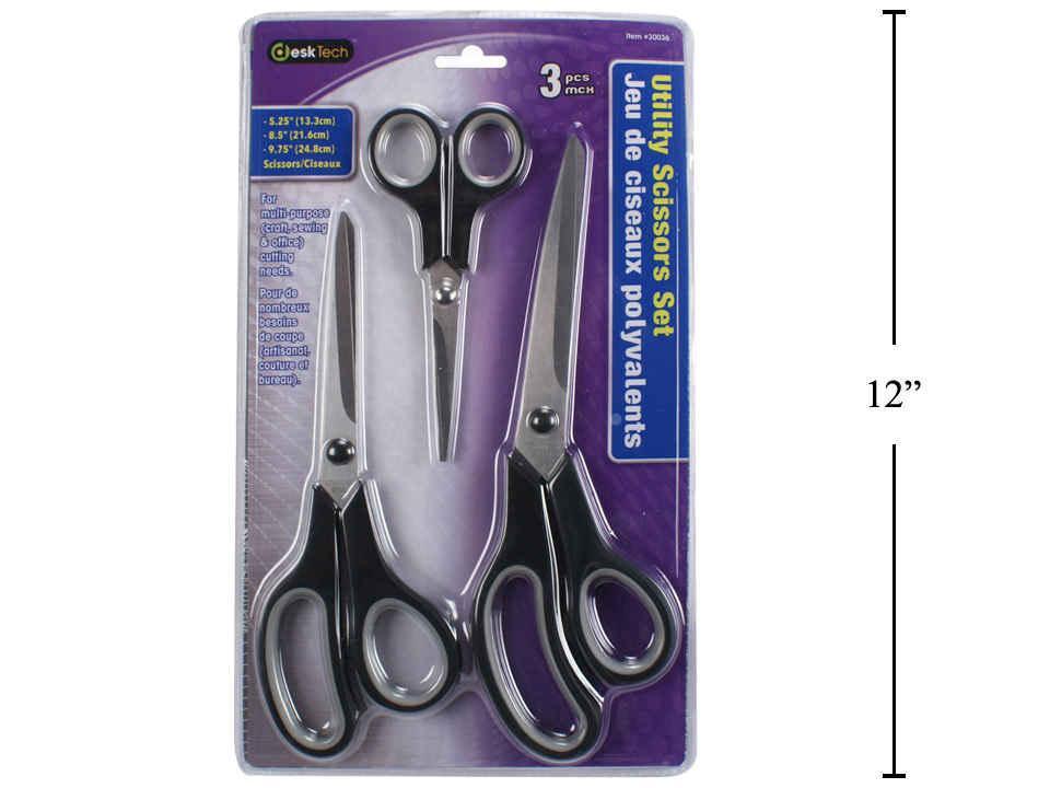 Desk Tech 3-Piece Utility Scissors Set