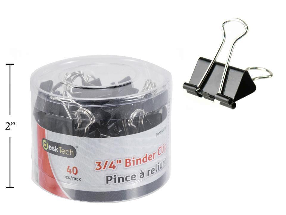 Desk Tech 3/4" Binder Clips, Set of 40