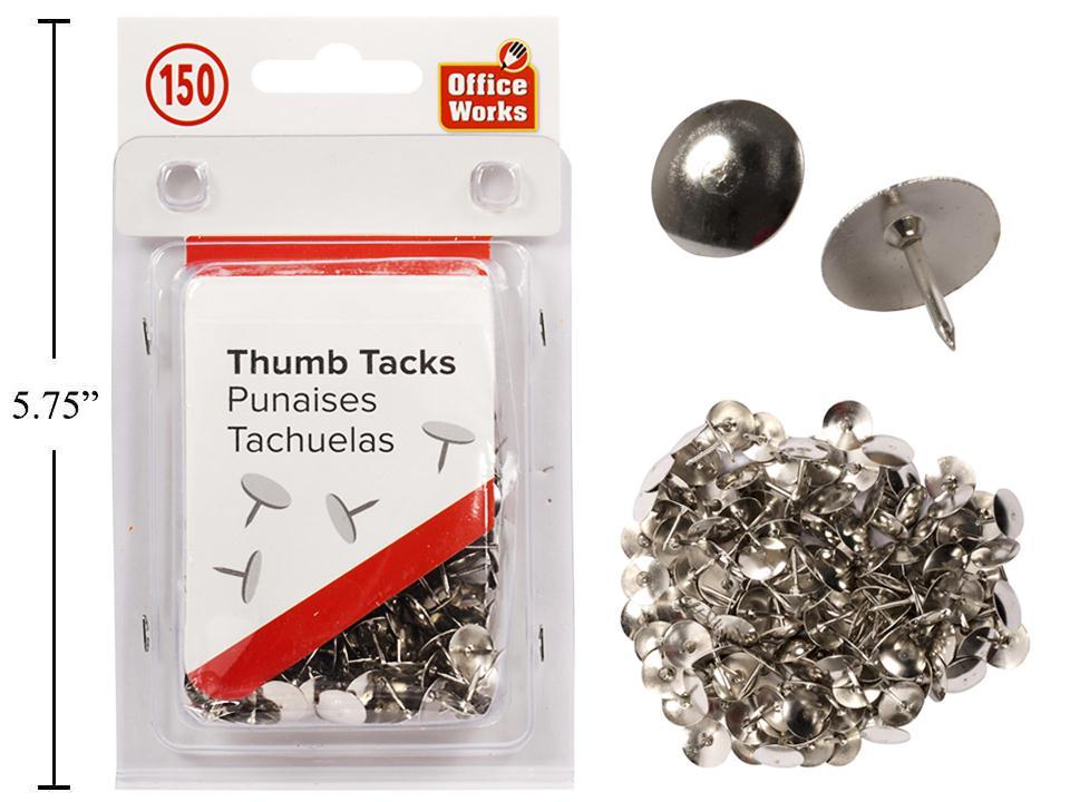 O.WKs. 150-Piece Metal Thumb Tacks