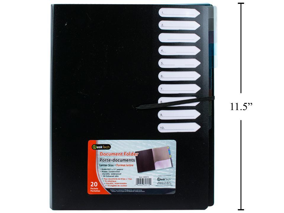 Desk Tech Plastic Document Folder with Tab, 11.5"x9.5"