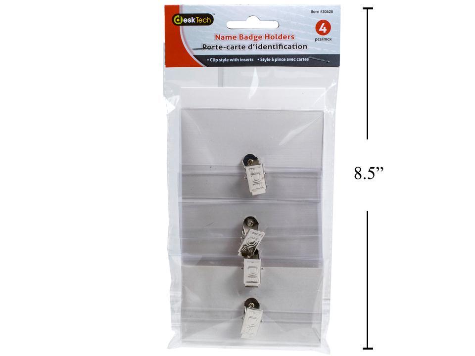 Desk Tech 4-Piece Name Badge Holder