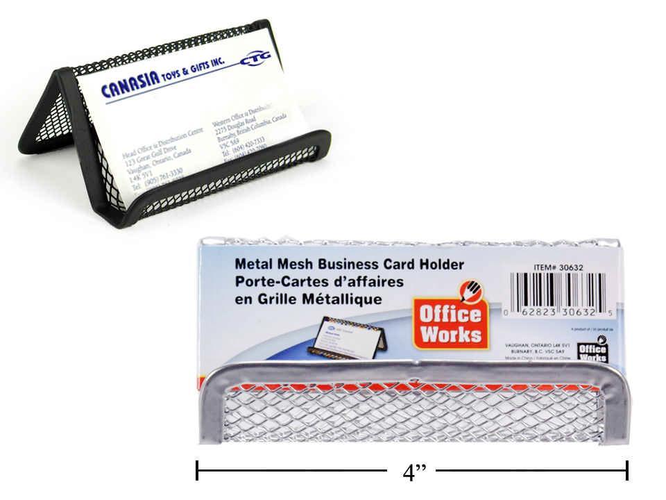 O.WKs. Metal Mesh Business Card Holder