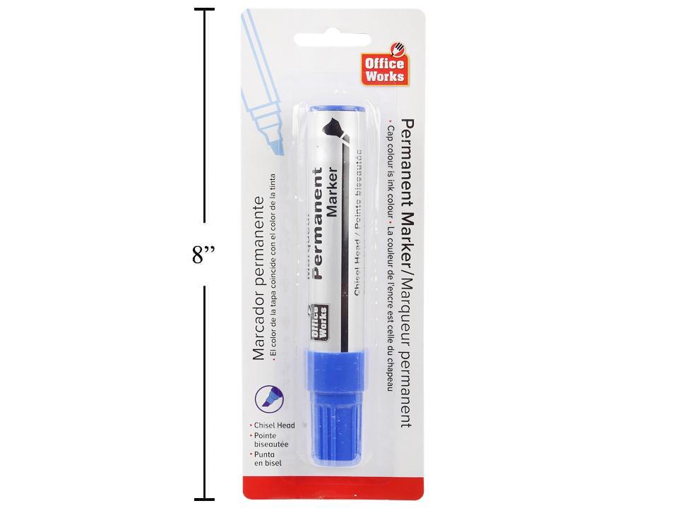 O.WKs. Jumbo Permanent Marker in Blue with Chisel Head