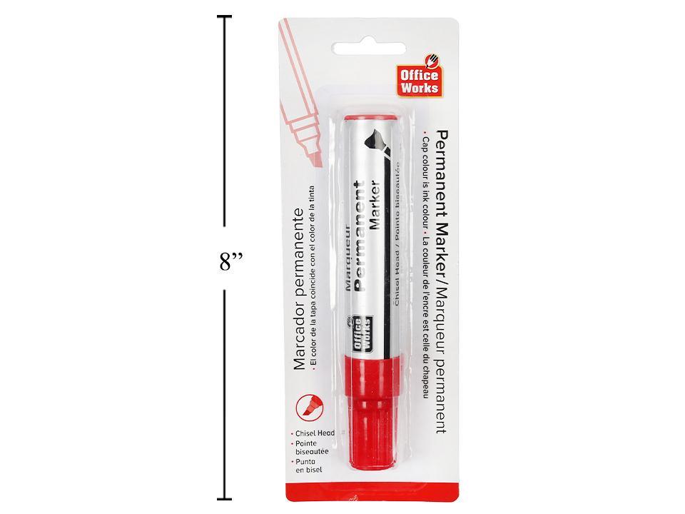 O.WKs. Jumbo Permanent Marker in Red with Chisel Head