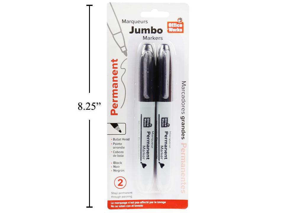 O.WKs. 2-Piece Jumbo Permanent Marker in Black