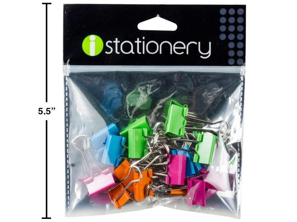 iStationery's 15-Piece Binder Clips in 19mm Size, in 4 Assorted Colours