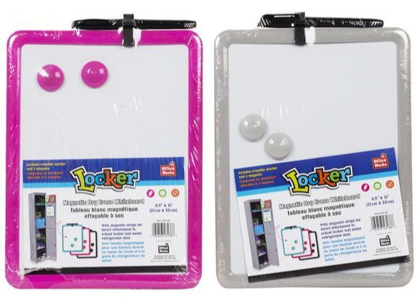 O.WKs. 8.5"x11" Magnetic White Board with Marker
