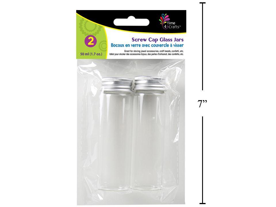 Time 4 Crafts 50ml 2-Piece Screw Cap Glass Jars