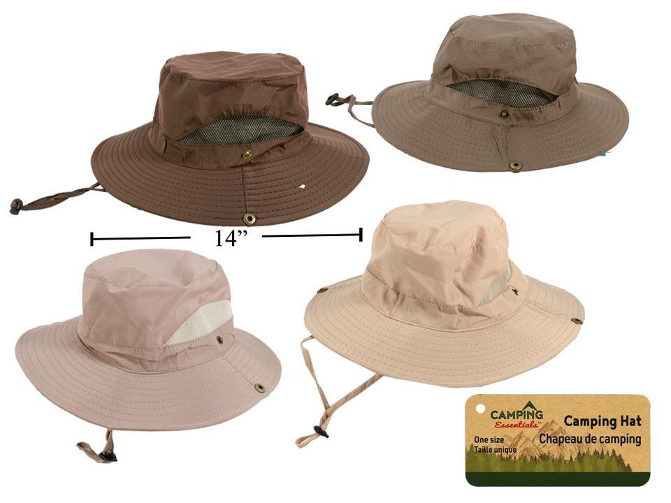 Camping Adult Hat, 100% Polyester , 4 Colours, j-hook w/cht