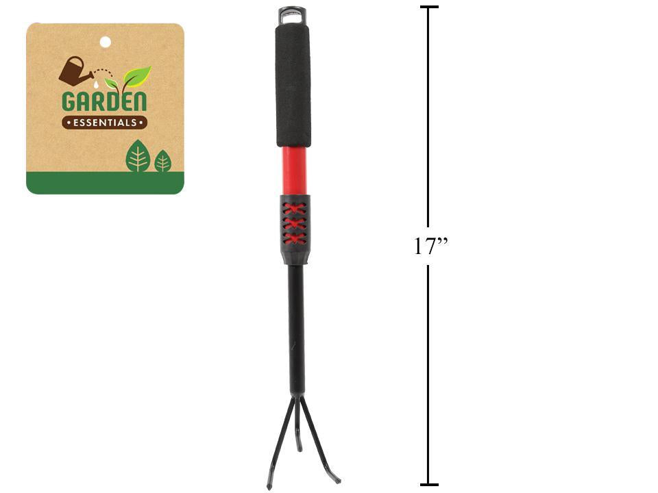 Garden E. 17" Deluxe Carbon Steel Cultivator w/Foam Grip