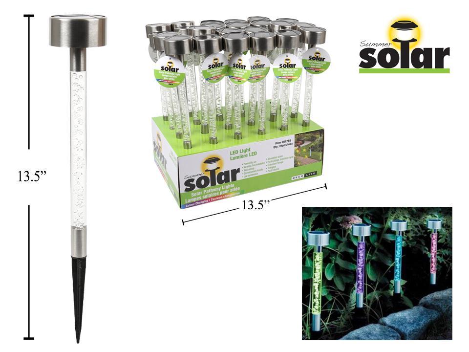 Solar 13.5'' Bubble LED Stake Light