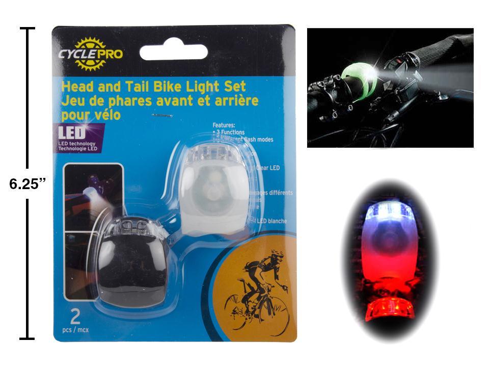 CyclePro LED Silicone Bicycle Light, 2-Pack