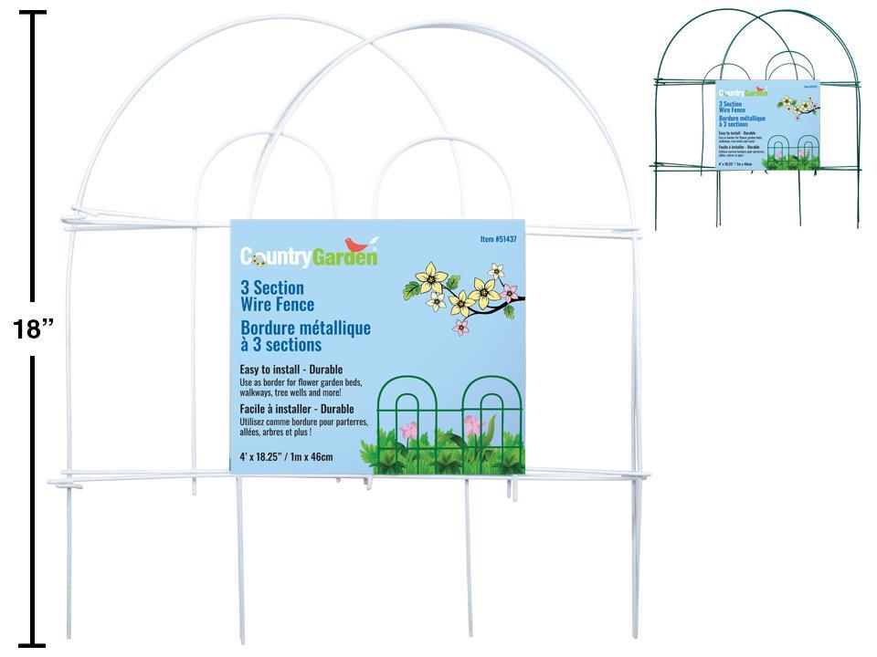 Garden E. 3-Section Wire Fence, 1mx46cm