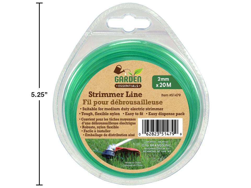Garden E. Trimmer Line, 2MMx20M, Green Colour