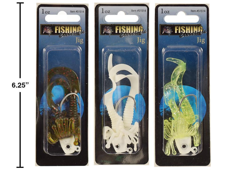 Fishing 1oz. Jig Head w/Eyes, White Coated