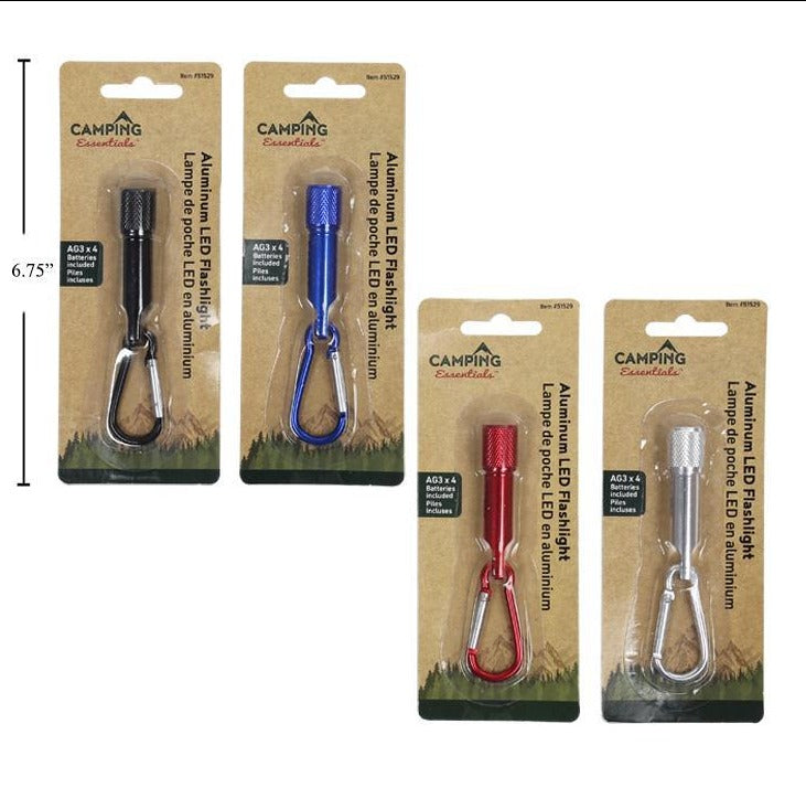 Camping Aluminium Carabiner LED Flashlight
