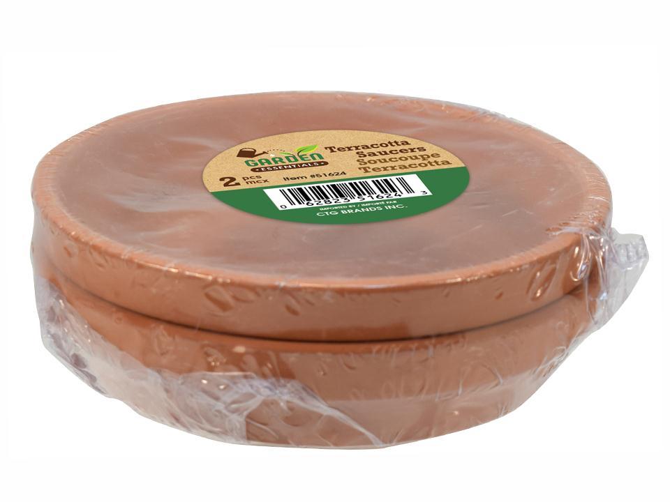 Garden E. 2pk 4.25" Terracotta Saucers